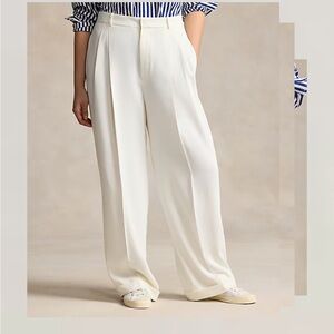 Polo Ralph Lauren Cream Wide Leg Pant